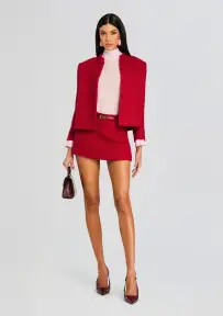 Kristen Boucle Lady Jacket(Ruby Red,XXS)