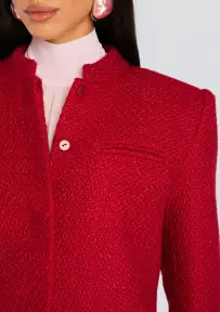 Kristen Boucle Lady Jacket(Ruby Red,XXS)