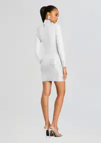 Rue Embellished Dress(White/Silver,XXS)