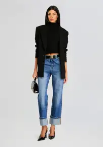 Yuna Fuzzy Knit Top(Black,XXS)