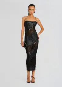 Carmine Embellished Dress