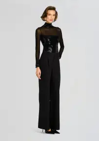 Clove Embellished Top(Black,XXS)