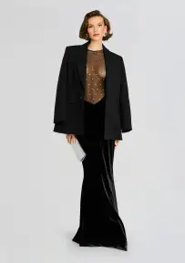 Deryn Dress(Black/Silver,XXS)