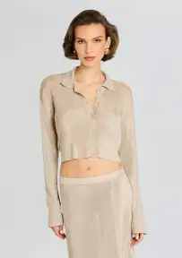 Jessa Metallic Knit Top