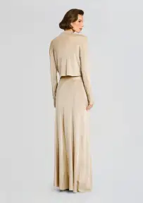 Alice Metallic Knit Maxi Skirt(Gold,XXS)