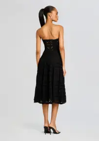 Galik Midi Dress(Black,XXS)