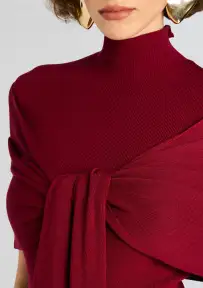 Noemi Knit Tie Top(Ruby Red,XXS)