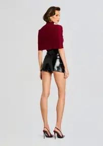 Noemi Knit Tie Top(Ruby Red,XXS)