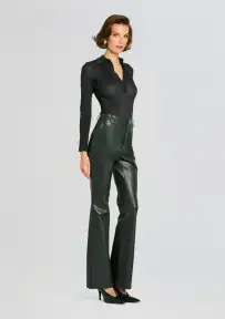 Paige Polo Top(Forest Green,XXS)