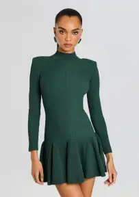 Sydonie Knit Dress(Metallic Pine,XXS)
