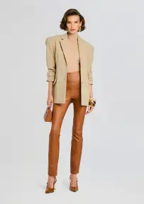 Xena Coated Denim Pant(Coated Toffee,XXS)