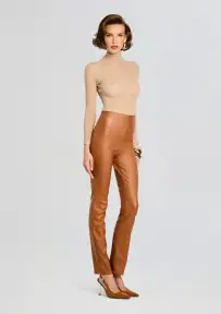 Xena Coated Denim Pant(Coated Toffee,XXS)