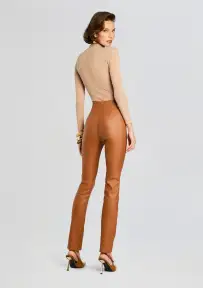 Xena Coated Denim Pant(Coated Toffee,XXS)