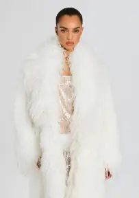Regis Fur Coat(Optic White,XXS)
