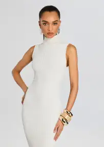 Skylar Knit Dress(Metallic WinterWhite,XXS)