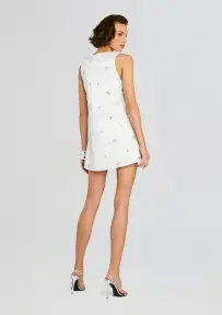 Tylee Embellished Dress(White,XXS)