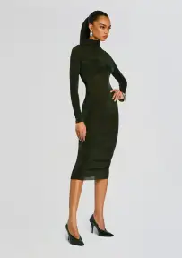 Bailey Midi Dress(Forest Green,XXS)