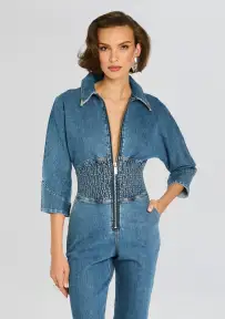 Deidra Denim Jumpsuit(Montana,XXS)