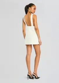 Emory Mini Bow Dress(White,XS)