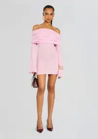Galli Rib Knit Mini Dress(Ballet Pink,XXS)