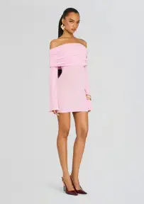 Galli Rib Knit Mini Dress(Ballet Pink,XXS)