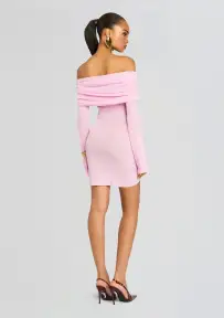 Galli Rib Knit Mini Dress(Ballet Pink,XXS)