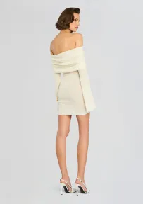 Galli Rib Knit Mini Dress(Eggshell,XXS)