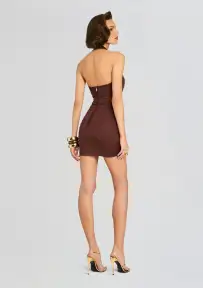 Harlynn Bandage Knit Dress(Metallic Pecan,XXS)