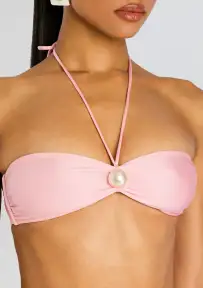 Juno Bikini Top(Candy Pink,XS)