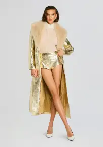 Kellen Leather Short(Gold,XXS)