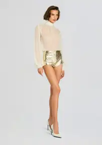 Kellen Leather Short(Gold,XXS)