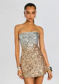 Kameron Sequin Dress(Silver/Gold,XXS)