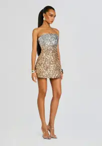 Kameron Sequin Dress(Silver/Gold,XXS)
