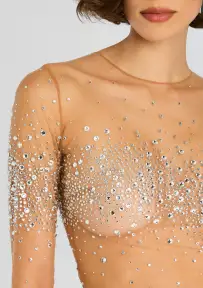 Nea Embellished Top(Silver,XXS)