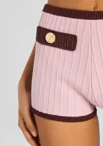 Edith Bandage Knit Short(Mtlc Earl Rose/Pecan,XXS)