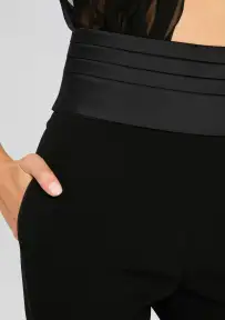 Tuxedo Cigarette Pants(Black,XS)