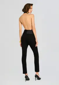 Tuxedo Cigarette Pants(Black,XS)