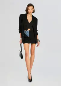 Addison Skirt(Black / Denim,XXS)