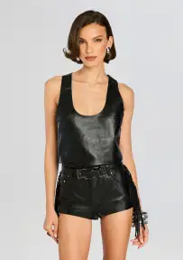 Elizabeth Leather Tank Top