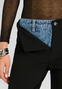 Natalie Pant(Black / Denim,XXS)