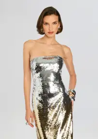Sheeba Sequin Dress(Silver/Gold,XXS)
