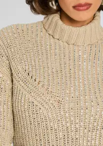 Camden Embellished Sweater(Latte/Silver,XXS)