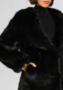 Heiress Faux Fur Jacket(Black,XXS)