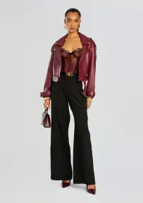 Lady Corset Top(Black/Port,XXS)