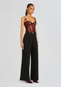 Lady Corset Top(Black/Port,XXS)