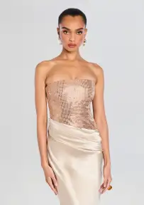 Alexandra Dress(Latte,XXS)
