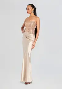 Alexandra Dress(Latte,XXS)