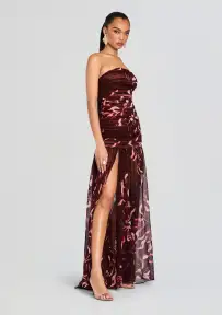 Annalise Dress(Latte AbstractOrchid,XXS)