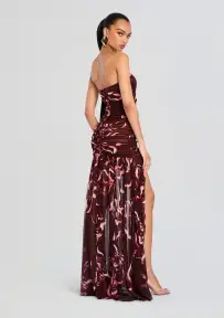 Annalise Dress(Latte AbstractOrchid,XXS)