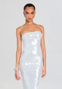 Beth Sequin Dress(Dove,XXS)